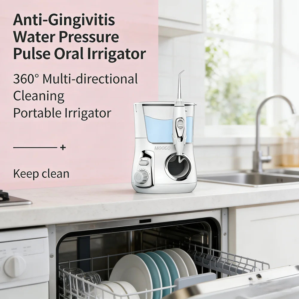 

Настольный ирригатор с 5 насадками, высокой мощностью и 10 режимами, электрический водный флоссер для домашнего ухода за полостью рта, для здоровья зубов и десен