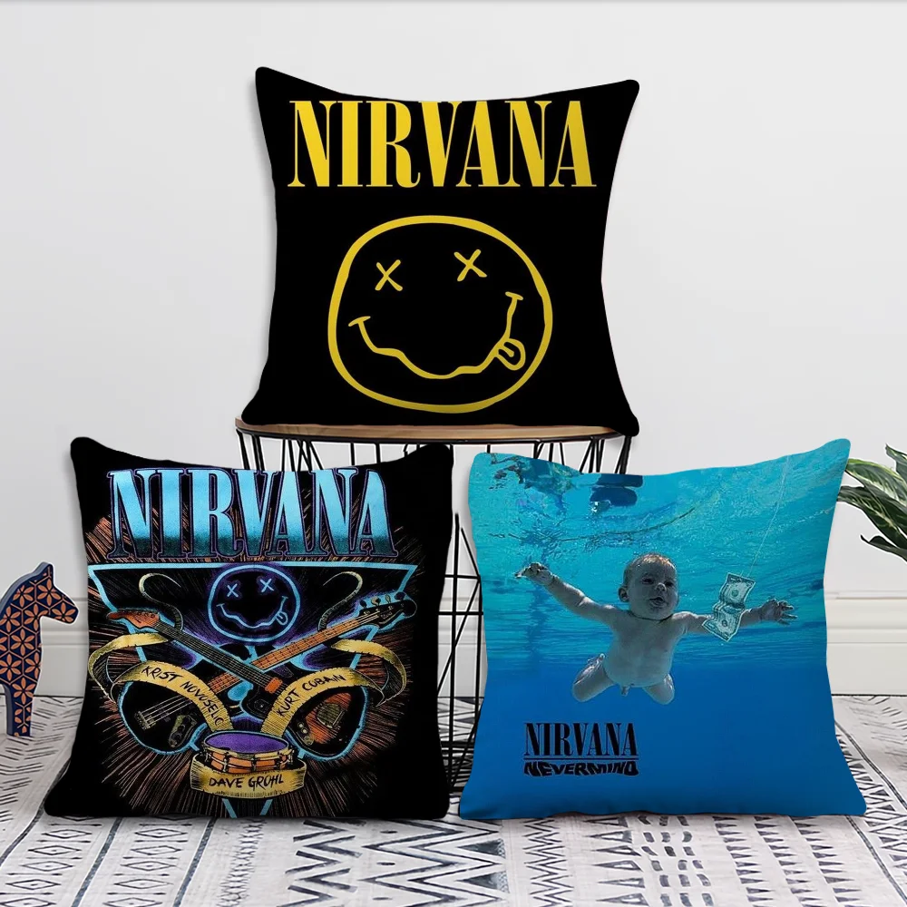 N-Nirvana Band Nevermind pillow cover Sofa living Printing Decoration Room Home Office Coffee Shop Car Nordic Simplicity Cover