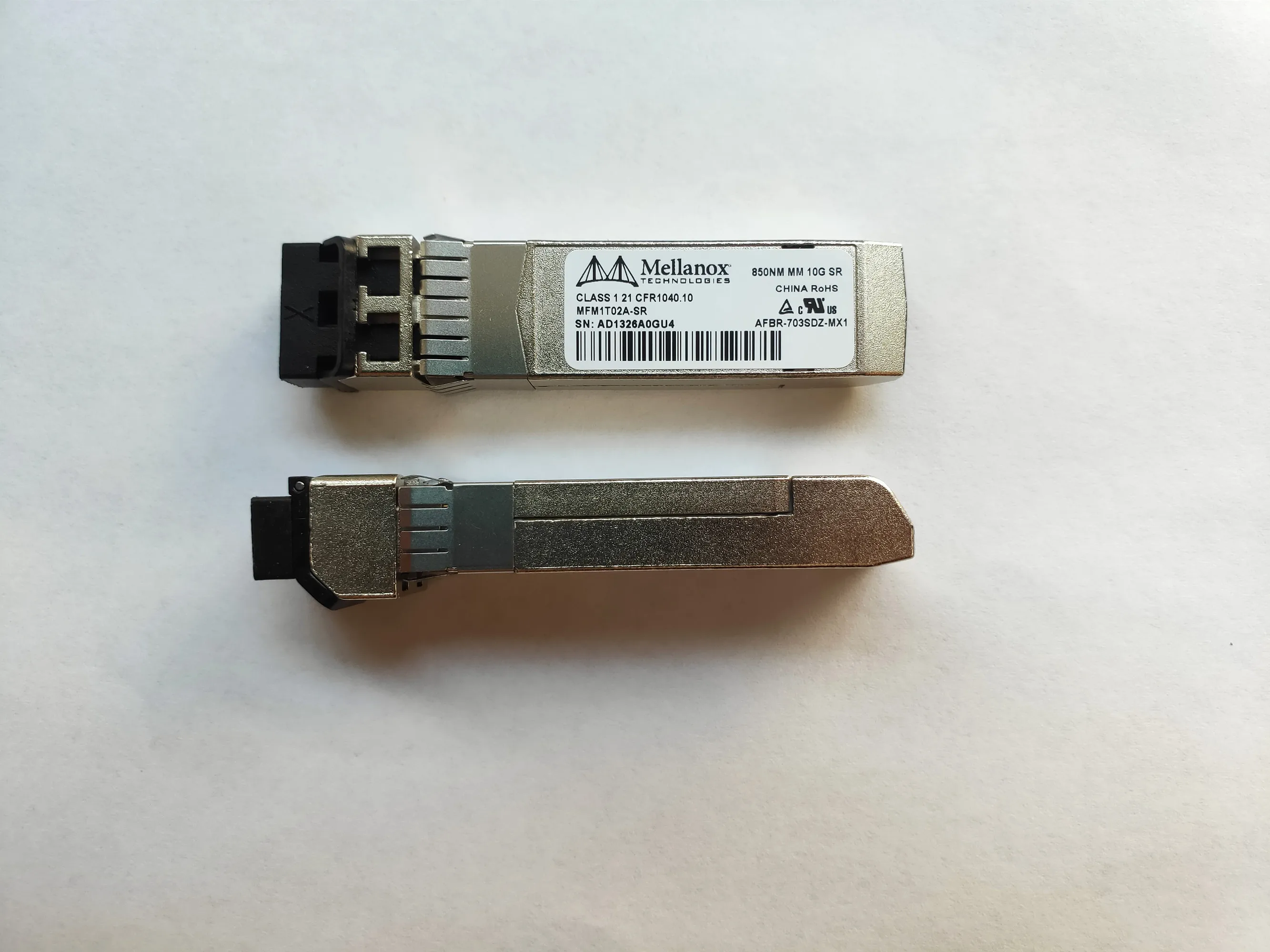 Mellanox 10GB Fiber Transceiver/MFM1T02A-SR/AFBR-703SDZ-MX1/850NM MM 10G SR/Sfp 10g Optical Fiber/10gb network Card Mellanox