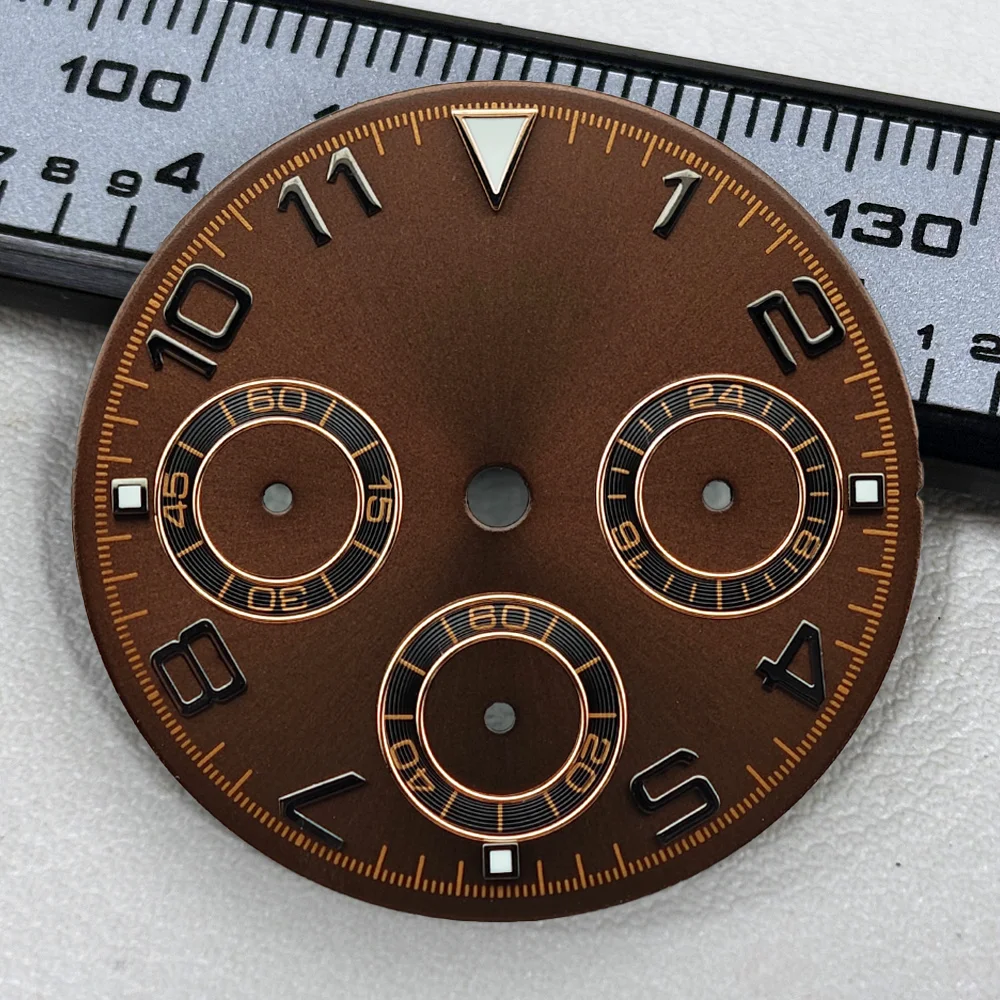 29mm VK63 Dial Luminous Dial Panda Dial Suitable for Daytona 39mm Case Quartz Watch VK63 Movement Watch Replacement Accessories view 2