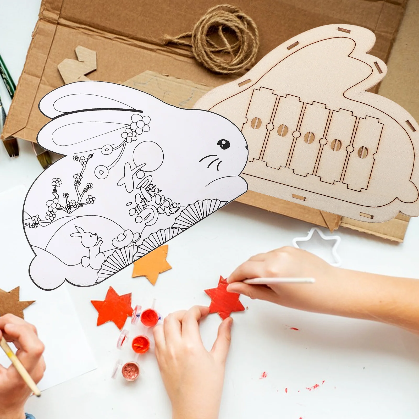 Lanterna de madeira linda estilo chinês decoração festiva lanterna luminosa brilhante para festa de ano novo