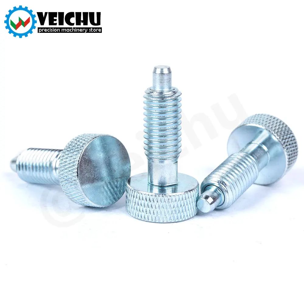 VCN230 In-Stock Stainless Steel Knurled Knob Plungers Spring Plunger Self-locking Screw Bolts With Nuts