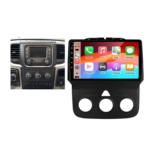 Imagen 2 del producto Para Dodge RAM 1500 2500 2013-2019 Android 15 Radio de coche navegación Multimedia inalámbrico BT Carplay estéreo 12 + 256 2K pantalla QLED