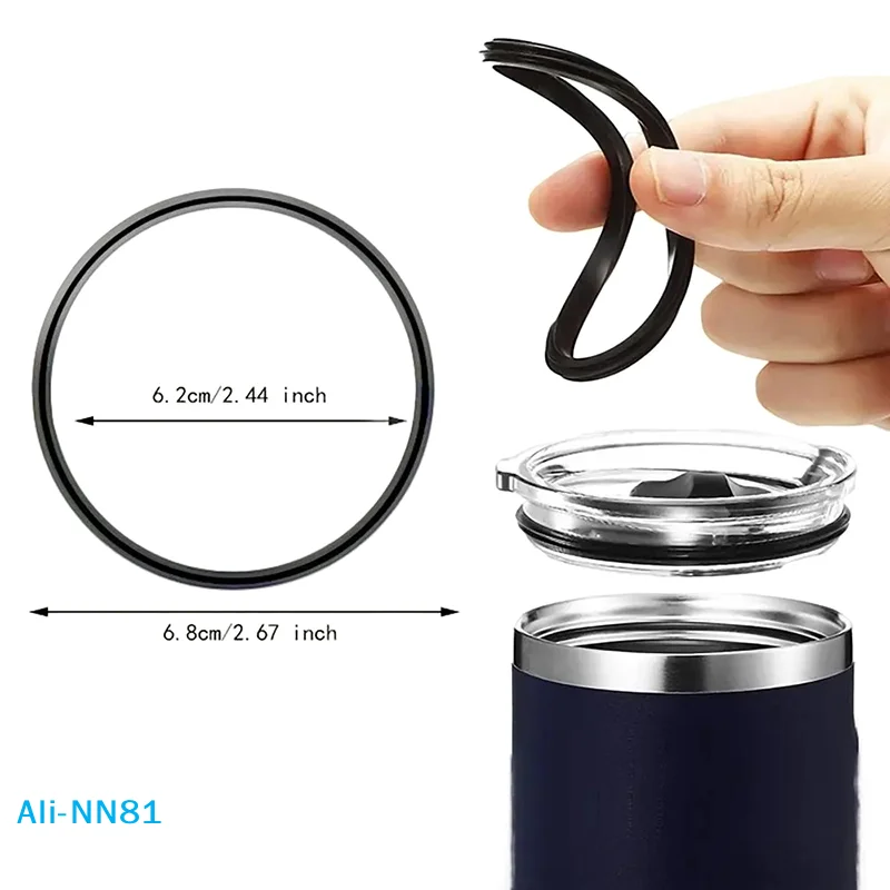 

【N】2pcs Travel Mug Tumbler Lid Gasket Waterproof Great Sealing Effect Cup Leak-proof Gasket Silicone Cup Lid Tool