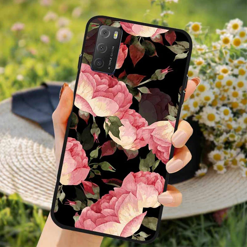 For TCL 20E Cases 20Y 20S 20B 2022 3D Soft TPU Relief Flower Silicone Emboss Phone Cases For TCL 20Y Back Covers Fundas TCL 20S