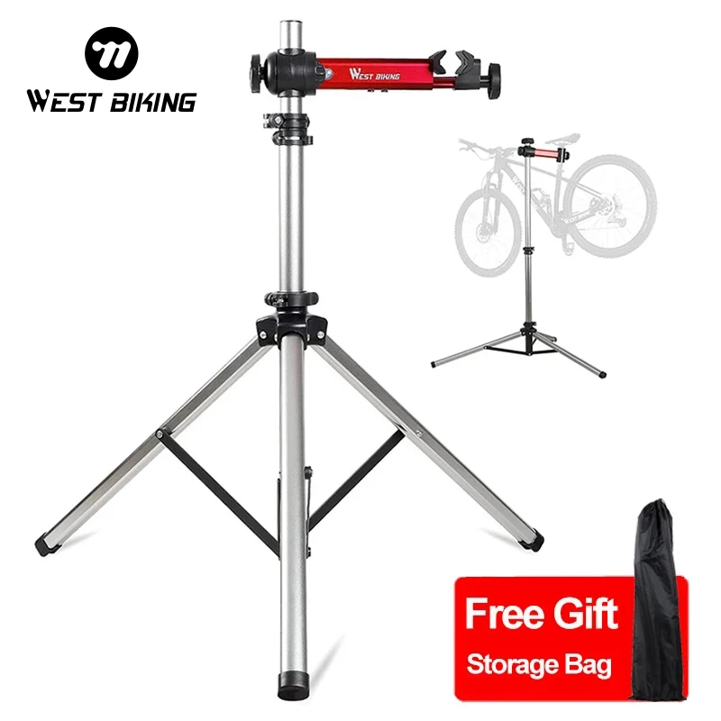 

WEST BIKING Professional Bike Repair Stand 85-145cm Adjustable Fold Bicycle Display Bracket Aluminum Alloy Rack Holder