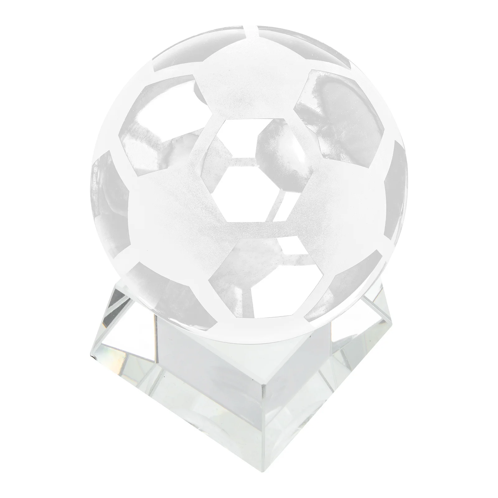Kristallklarer Fußball, einzigartiges und kreatives Design, ideal für Geburtstagsfeiern und Veranstaltungen, Kristall-Fußball-Ornament