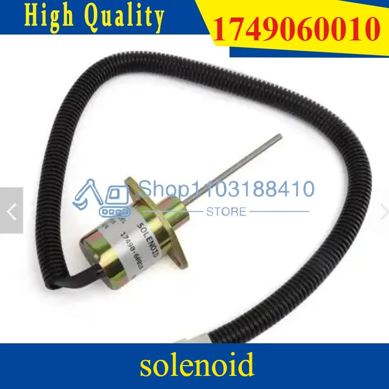 

For Kubota engine SA-4310-12 SA431012 12V 17490-60010 1749060010 Fuel shut off solenoid stop solenoid shutdown flameout