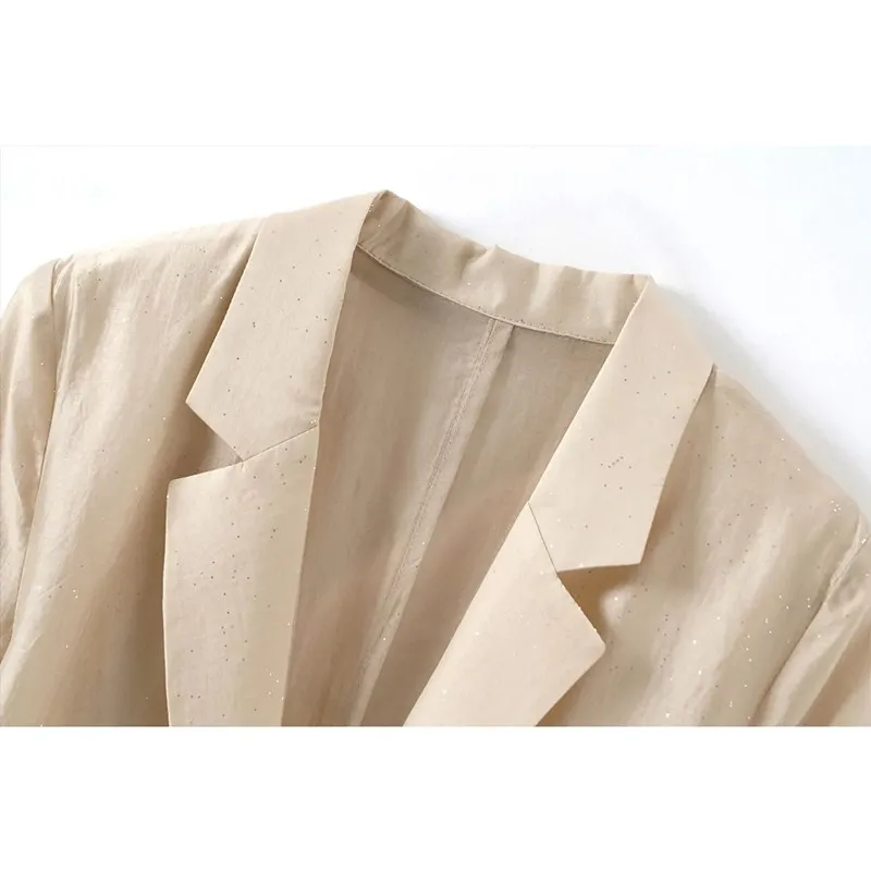 2025 New Suit Coat Women Casual Points Sleeve Sun-Protective Summer Single Breasted Blazer Jacket Female Loose Outerwear W921