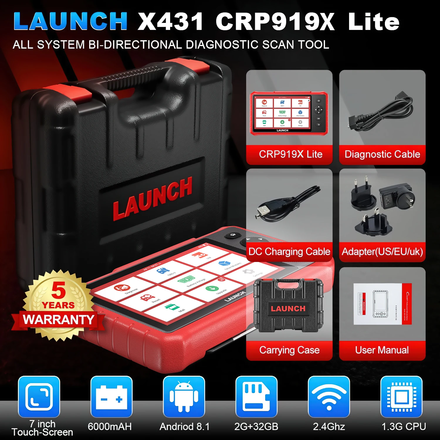 LAUNCH X431 CRP919X Lite OBD2  - огляд і ціна Obd2 Scanner Bidirectional Launch X431