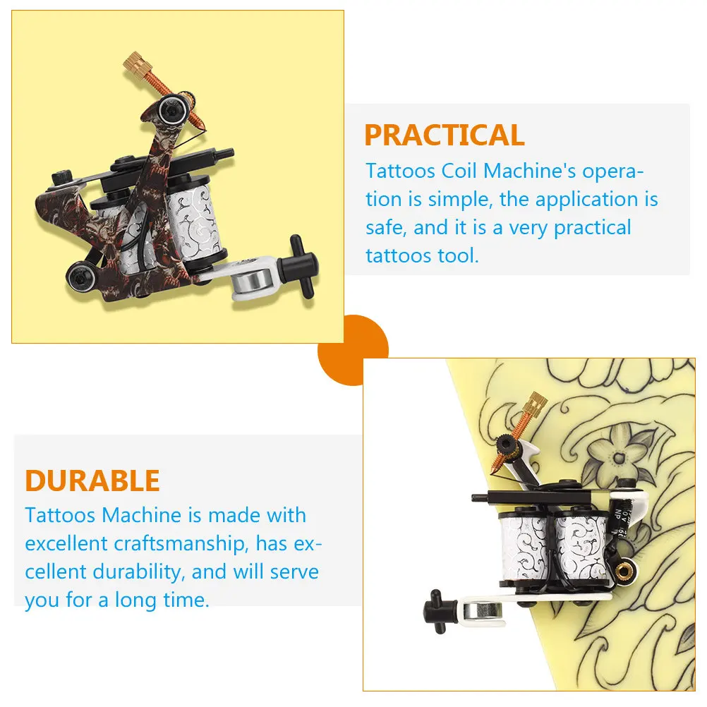 

Tattoos Machine Coil Design High Durability Portable Tattooing Supply Clear Smooth Sound Stable Wire Winding Professional