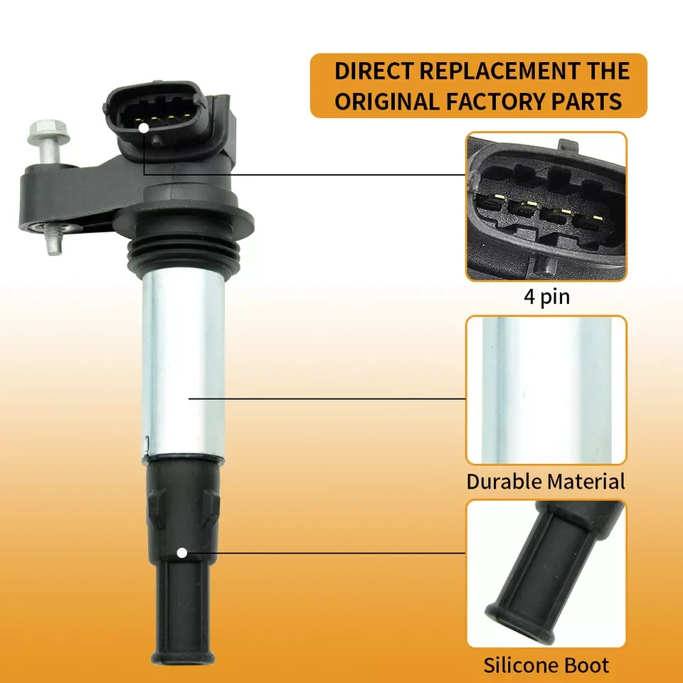 1/3/6x Ignition Coil For Cadillac SRX CTS STS GMC Acadia Chevrolet Traverse Vectra Saab UF375 12613051 12613057 12629037 5C1612