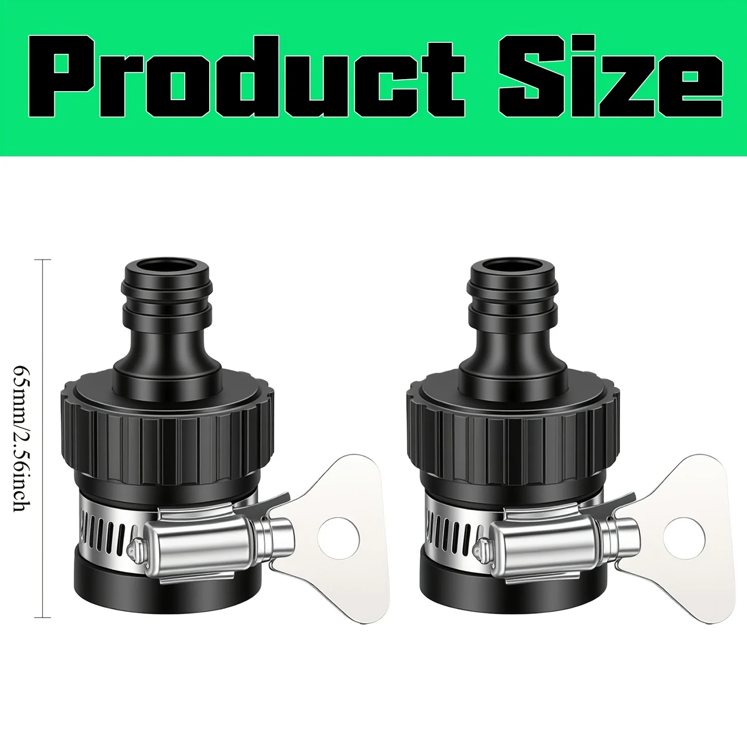 Universal Water Faucet Adapter, Quick Connect Plastic Hose Fitting, Tap Connector for Car Washing& Garden Irrigation, European&