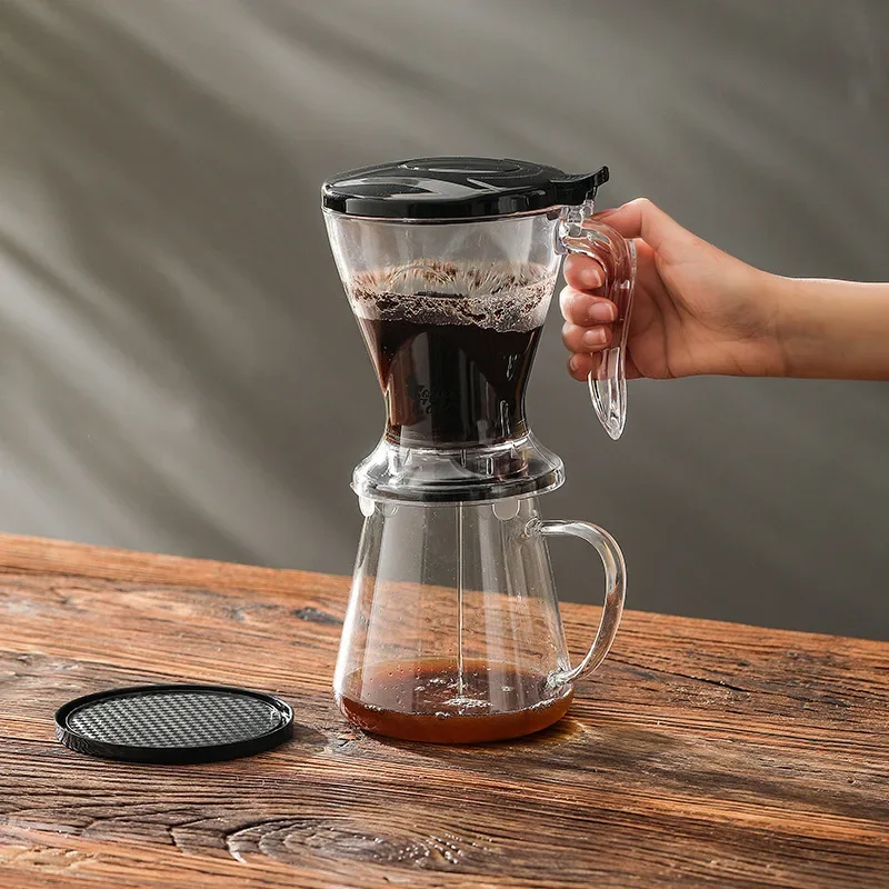 600ML Coffee Dipper,Tea Infuser for Loose Leaf Tea,Hand Brew Drip Coffee Machine,Large Filter Holder,Drinkware for Ice Americano