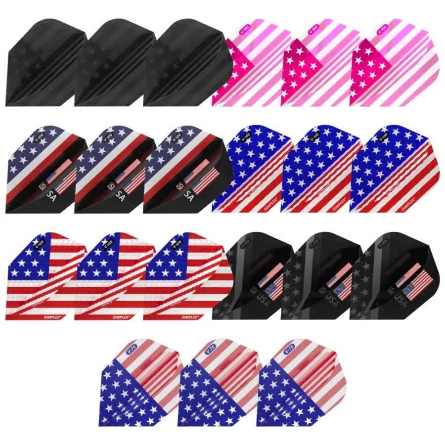 

Viper Patriot Pack Dart Flights Assorted Weight Variety Pack Standard American Flag