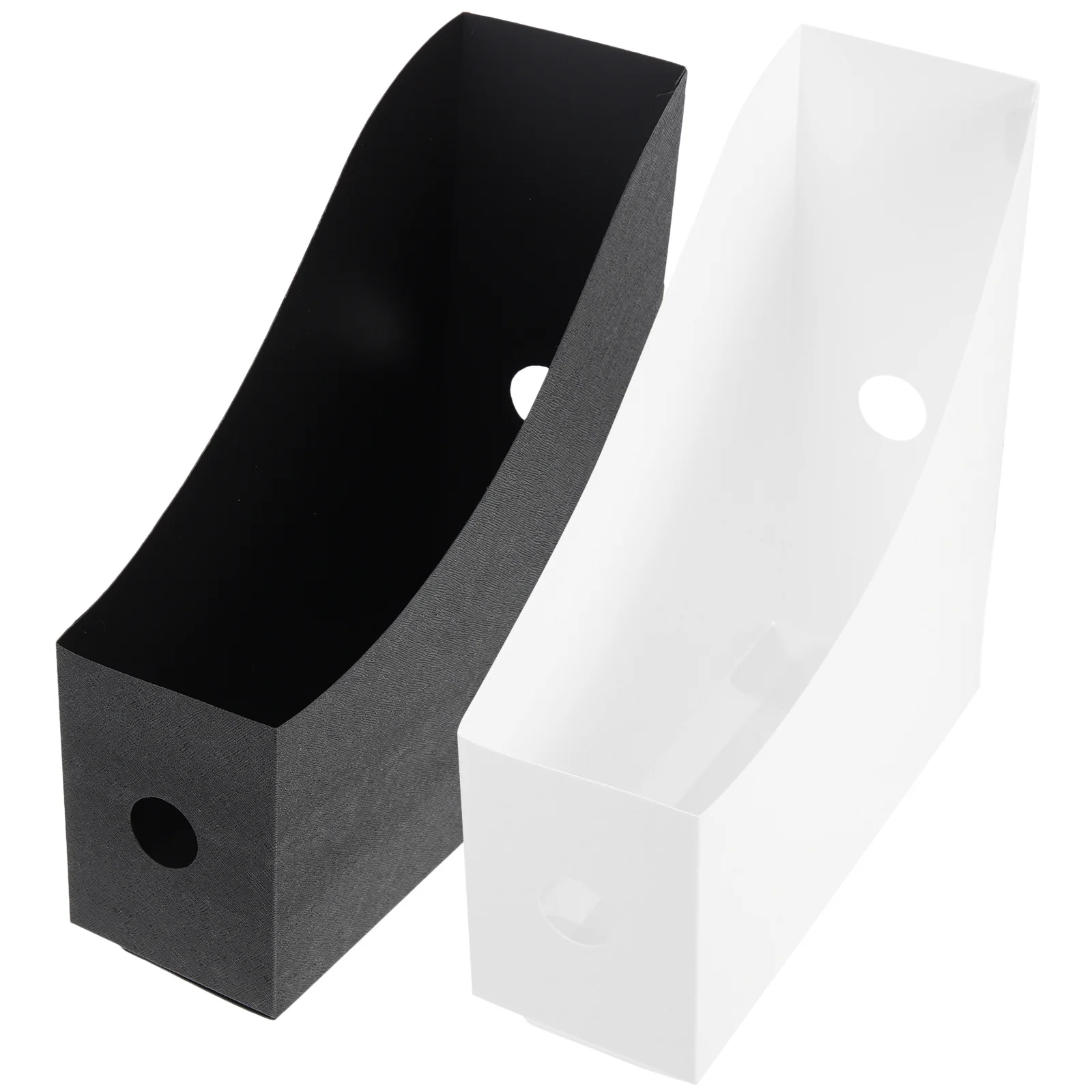 

2Pcs Wear Resistant Magazine File Holder Stable Reliable Office Accessory Simple Design Desk Space Saver Organizer