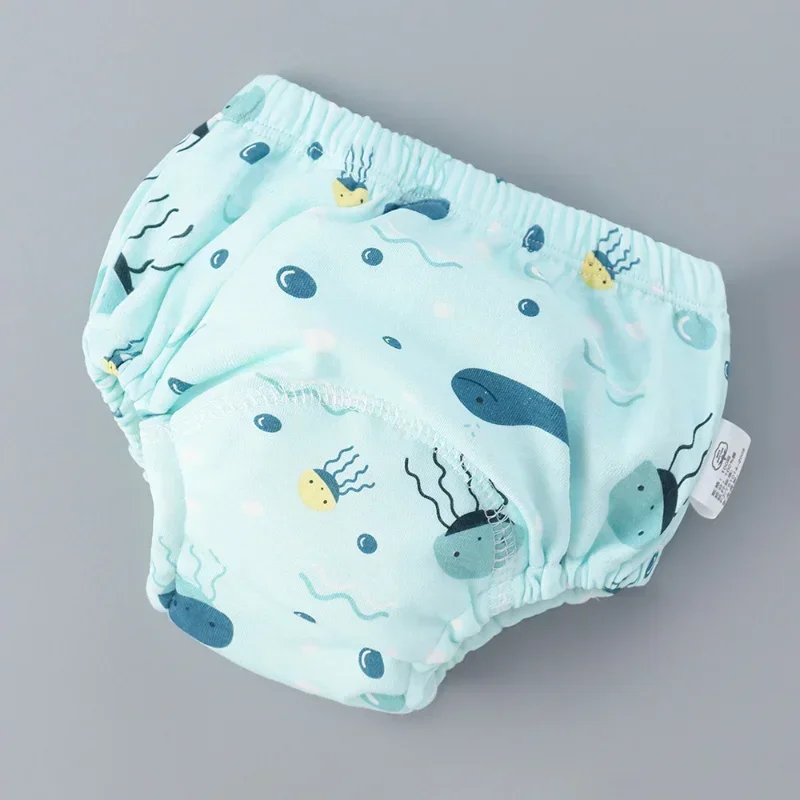 6 Layer Waterproof Reusable Cotton Baby Training Pants Infant Shorts Underwear Cloth Baby Diaper Nappies Panties Nappy Changing