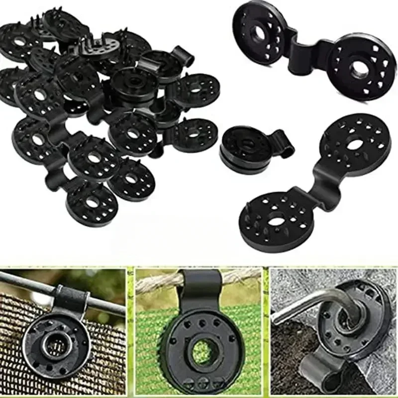 50/100Pcs Camping Garden Shade Cloth Awning Clip Home Outdoor Decors Grommets Mesh Backyard Greenhouse Parasol Awnings Buildings