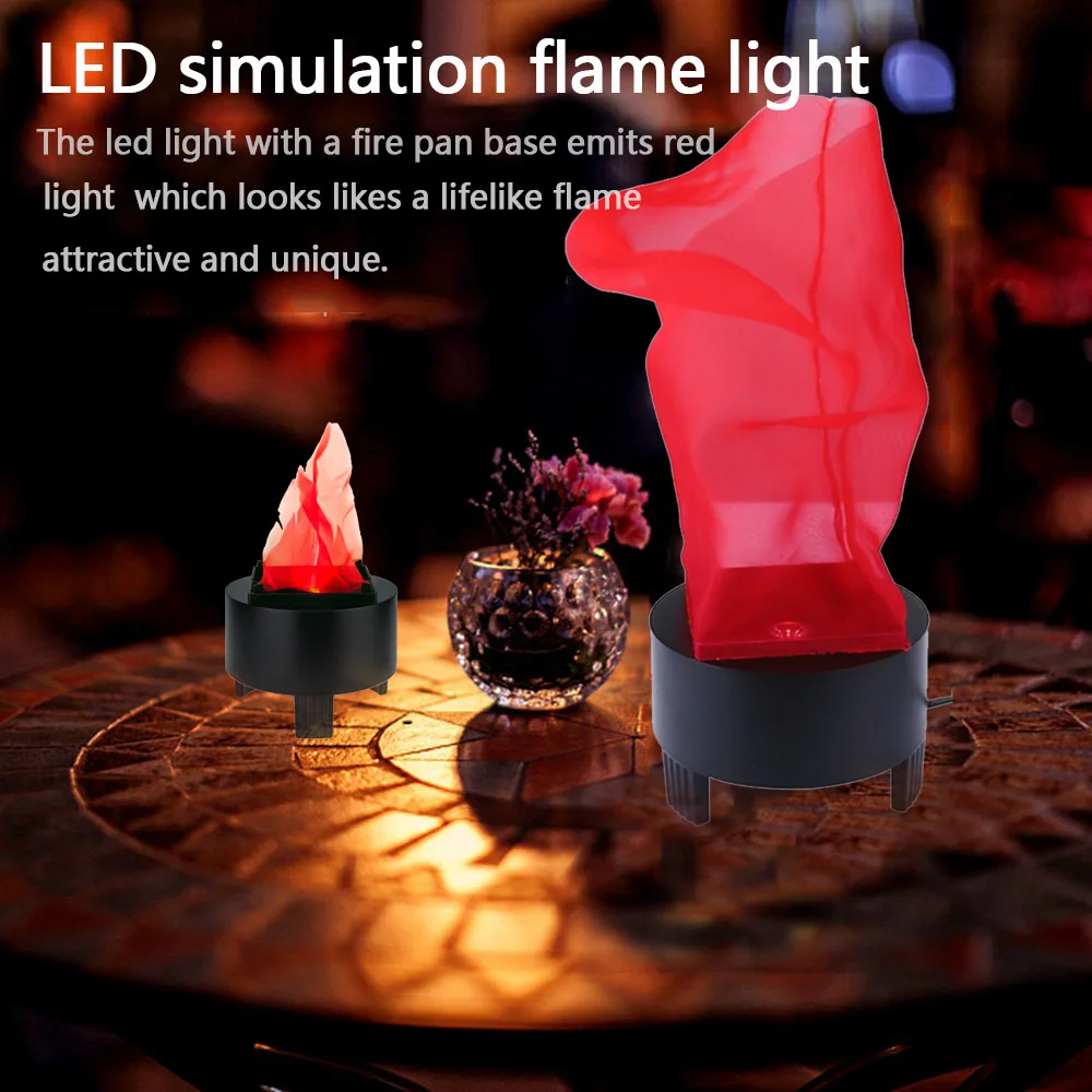 Simulação 3D Flickering Flame Light, Lâmpada de Fogo Falsa para Halloween, Decoração de Festa de Natal, UE, EUA, AU, UK Plug, AC 100-240V