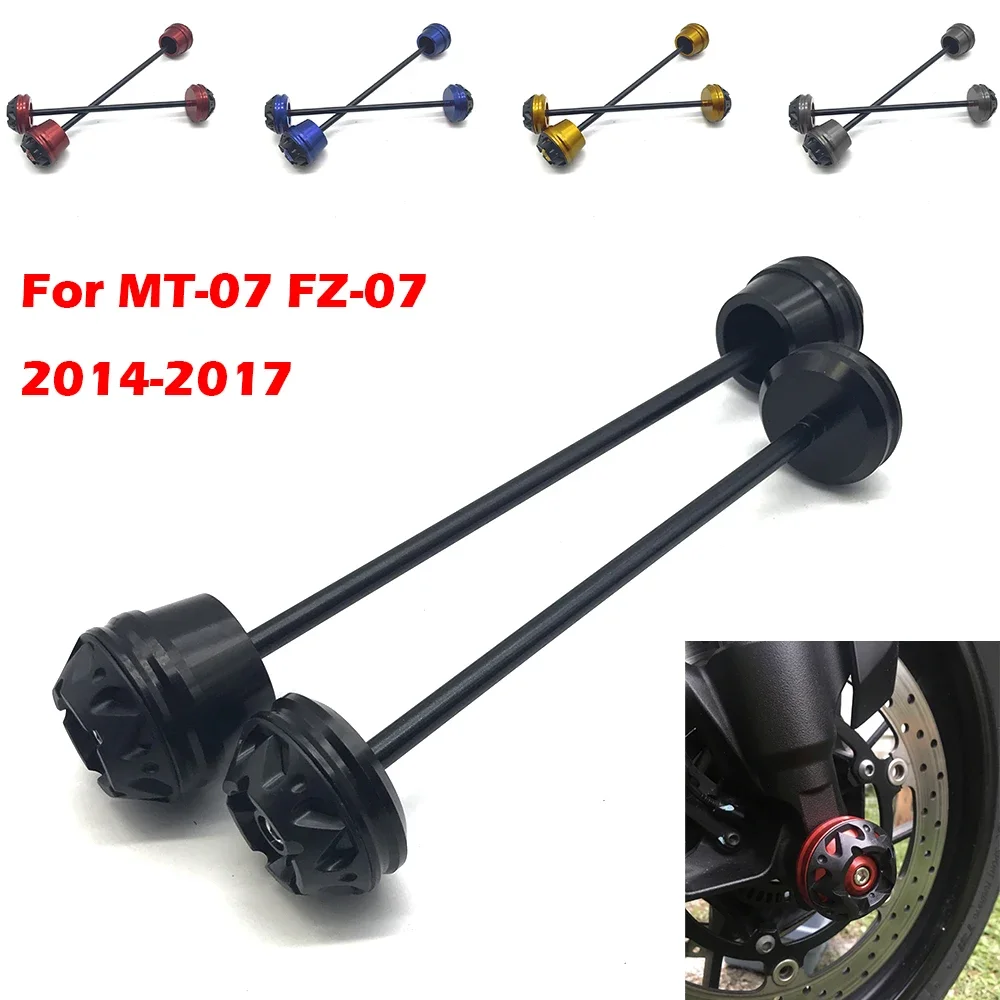

Motorcycle For Yamaha Front Rear Wheel Axle Fork Crash Slider Stand Screw Swingarm Spools MT-07 FZ-07 MT07 FZ07 2014-2021 2022