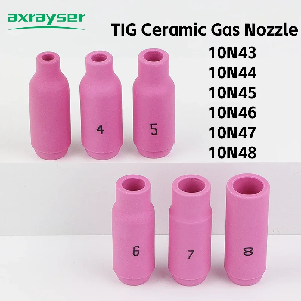 10Pcs/Set TIG Welder Accessory WP17 WP18 WP26 Ceramic Body Welding Torch Collet 10N50 10N45 Gas Nozzle for TIG Welder