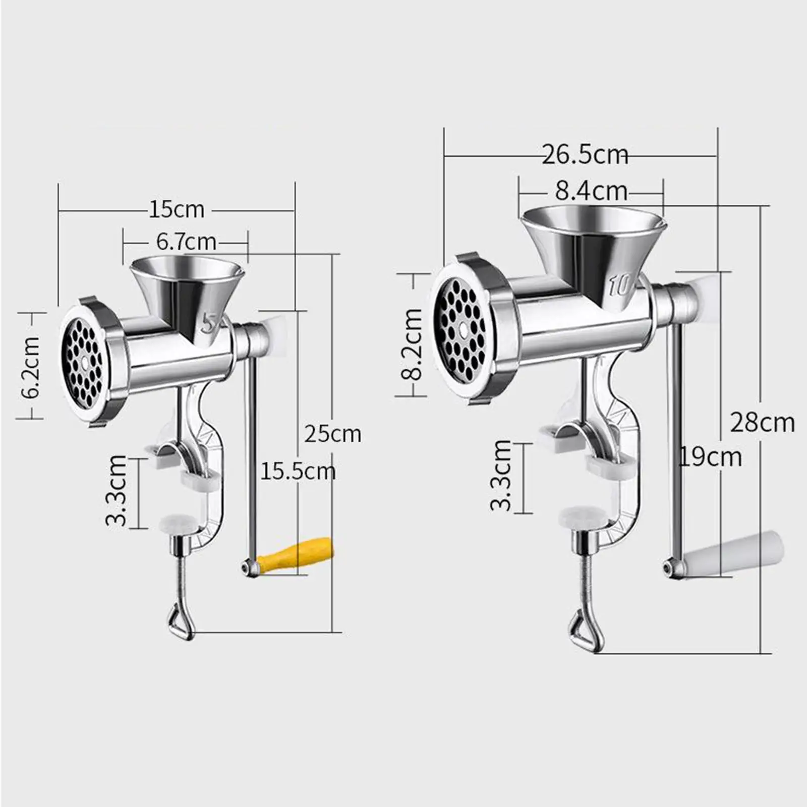 Stainless Steel Manual Meat Grinder Table Hand Operated, Multifunction Pasta Maker Beef Sausage Maker Home Kitchen Tool