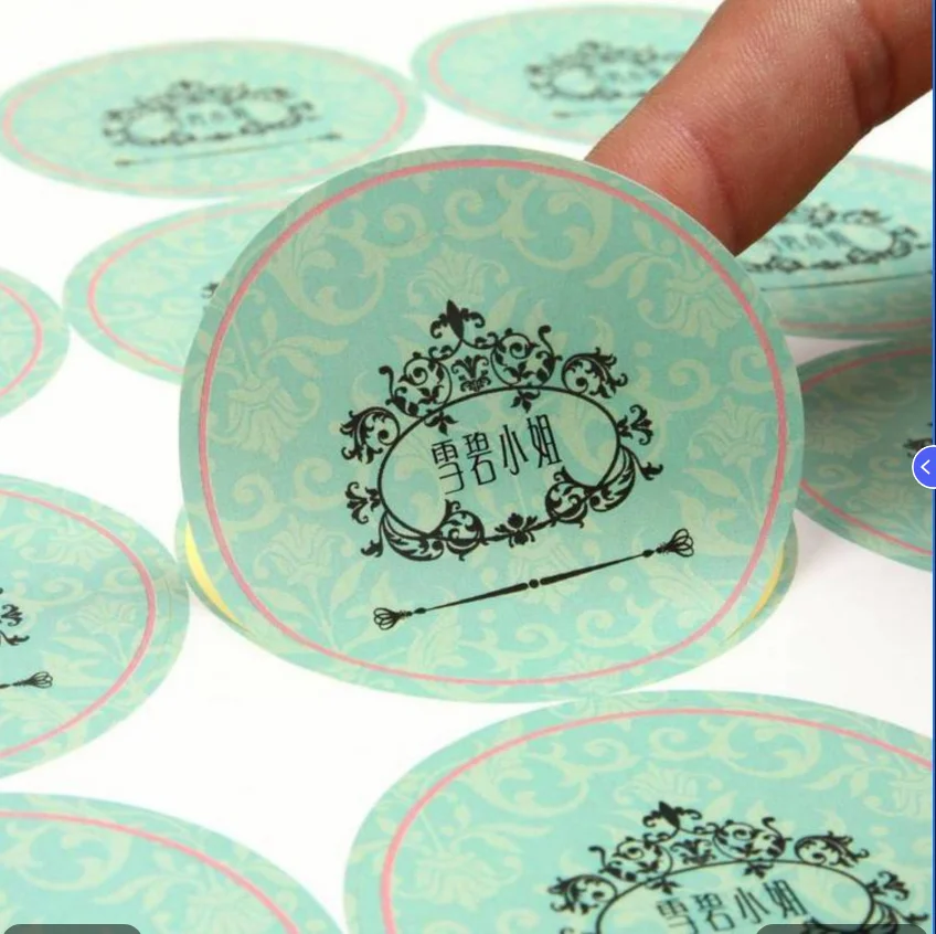 

Self Adhesive Coated Paper Sticker Custom Logo Waterproof Vinyl Stickers for Business Brand Packaging Labels