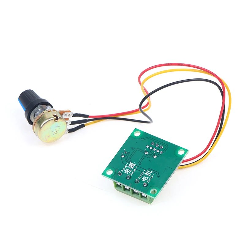 Controlador de velocidad del Motor de CC, placa controladora ajustable PWM 1803BK 1,8 V, 3V, 5V, 6V, 12V, 2a, módulo de Control de regulador de