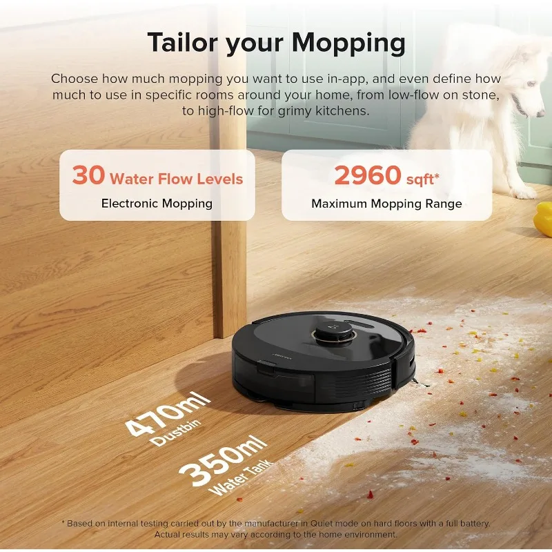 roborock Q8 Max+ robotstofzuiger en dweil, zelfledigend, handsfree reiniging voor maximaal 7 weken, reactieve technische obstakelvermijding