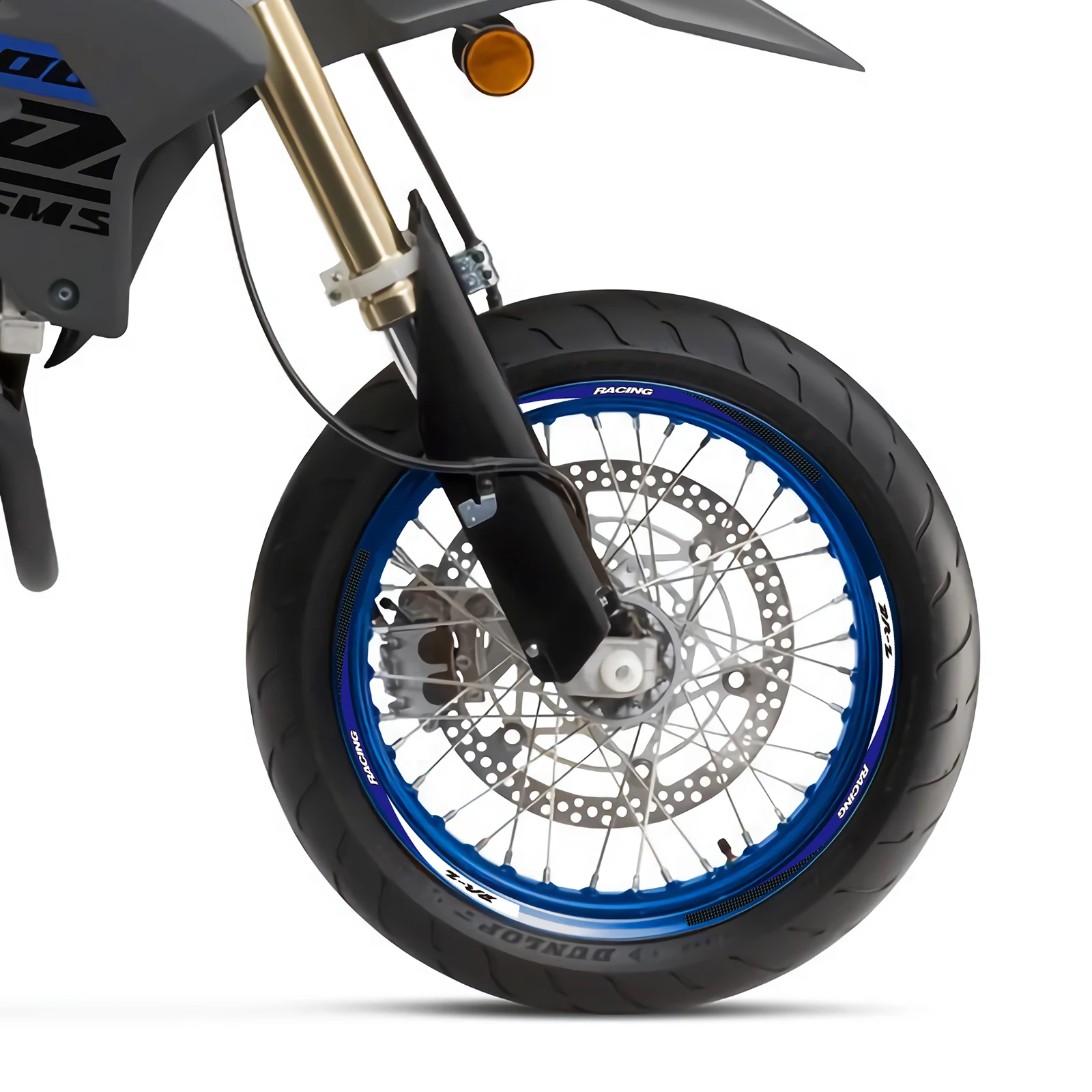 Motorcycle DRZ Wheels Stickers Rim Tire Decorative Decals Reflective Stripe Set For Suzuki DRZ DR-Z400SM DRZ 400SM DR-Z4SM - view 3