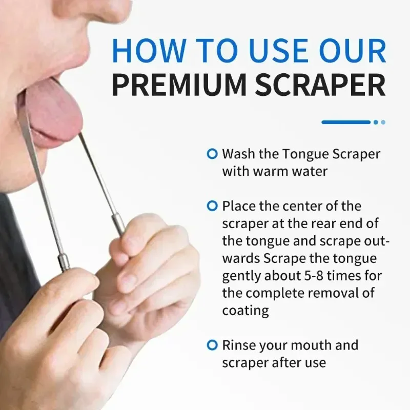 

4 Colors Stainless Steel Tongue Scraper U-shaped Metal Fresh Breath Cleaning Coated Tongue Toothbrush Oral Hygiene Care Tools