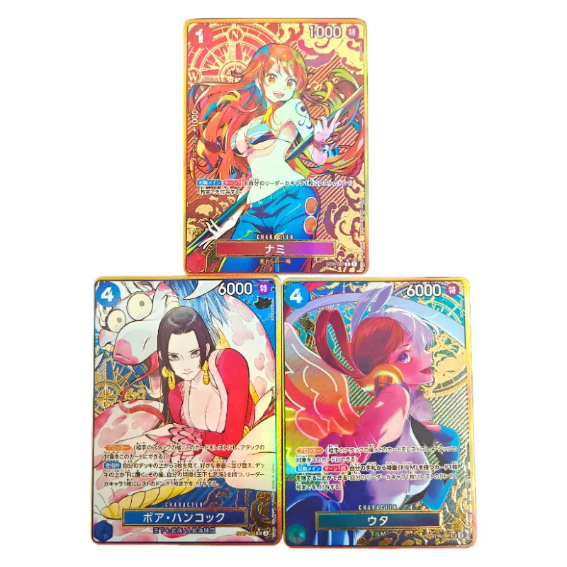 Juego de cartas de una pieza Diy Boa hancock St17-004 Nami St01-007 Uta St16-001 colección SR tarjetas de Anime Tcg japonesas