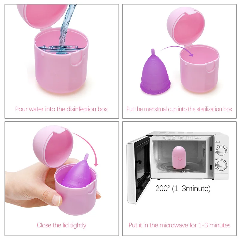 Quick-Drying Feminine Hygiene Menstrual Cup Sterilizer Feminine Hygiene Woman  For Menstrual Period Sterilizing Box Collector