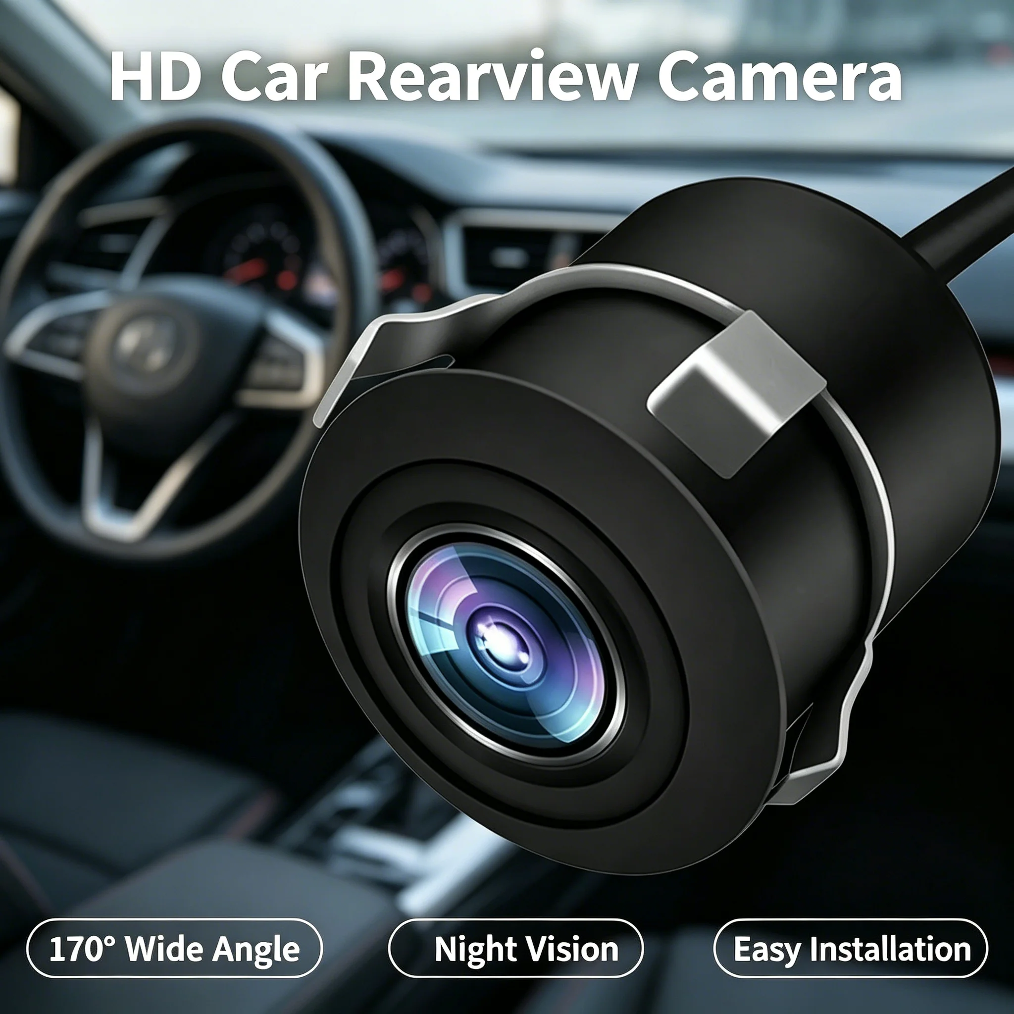 Car Rear Reverse Camera Rearview 170degree Car Infrared Auto Night Vision Waterproof Parking Reversing HD Image Sensor Rear View
