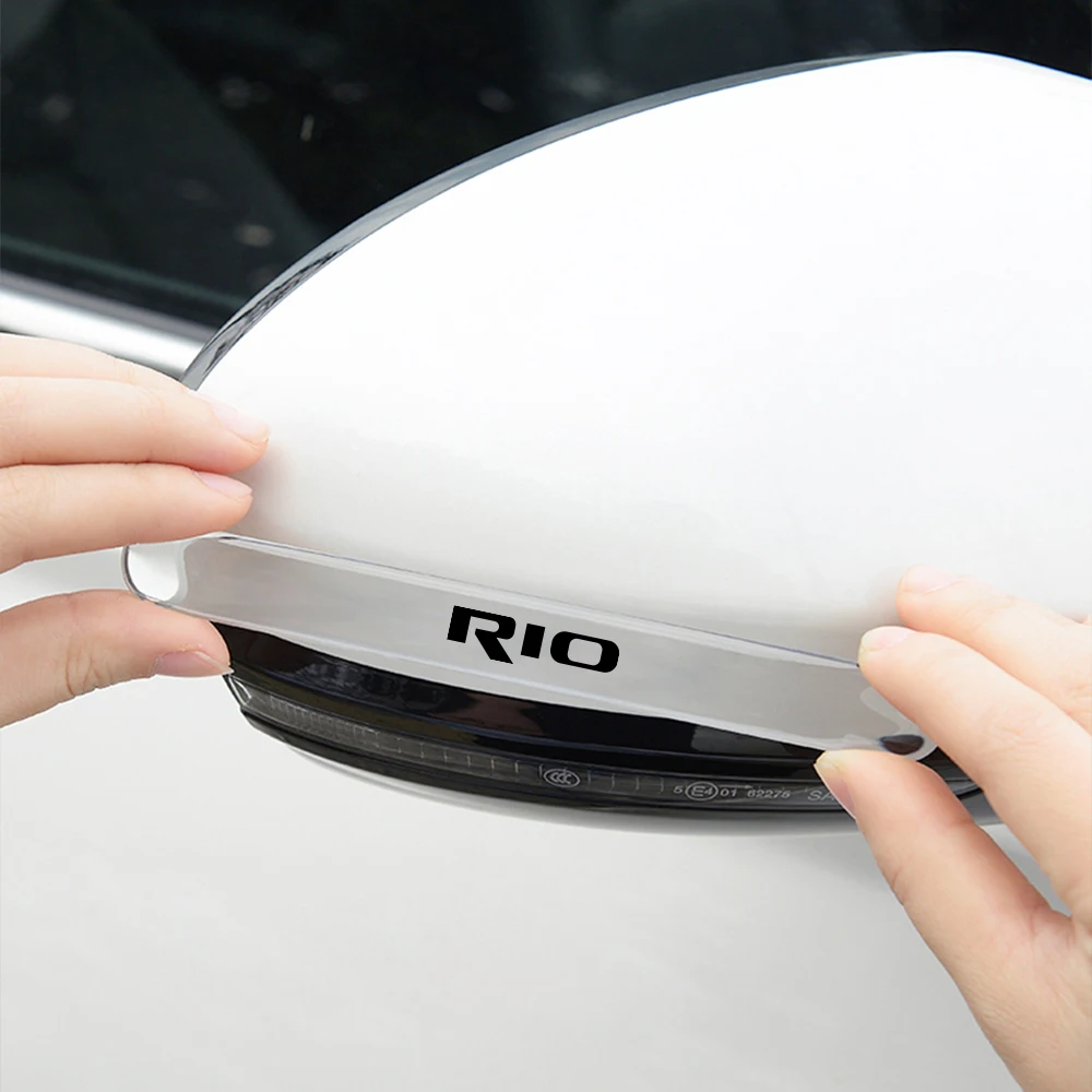 For Kia Rio 3 4 K2 K3 X-Line Car Door Rearview Mirror Bumper Anti-collision Strips Protector Stickers Anti-scratch Accessories