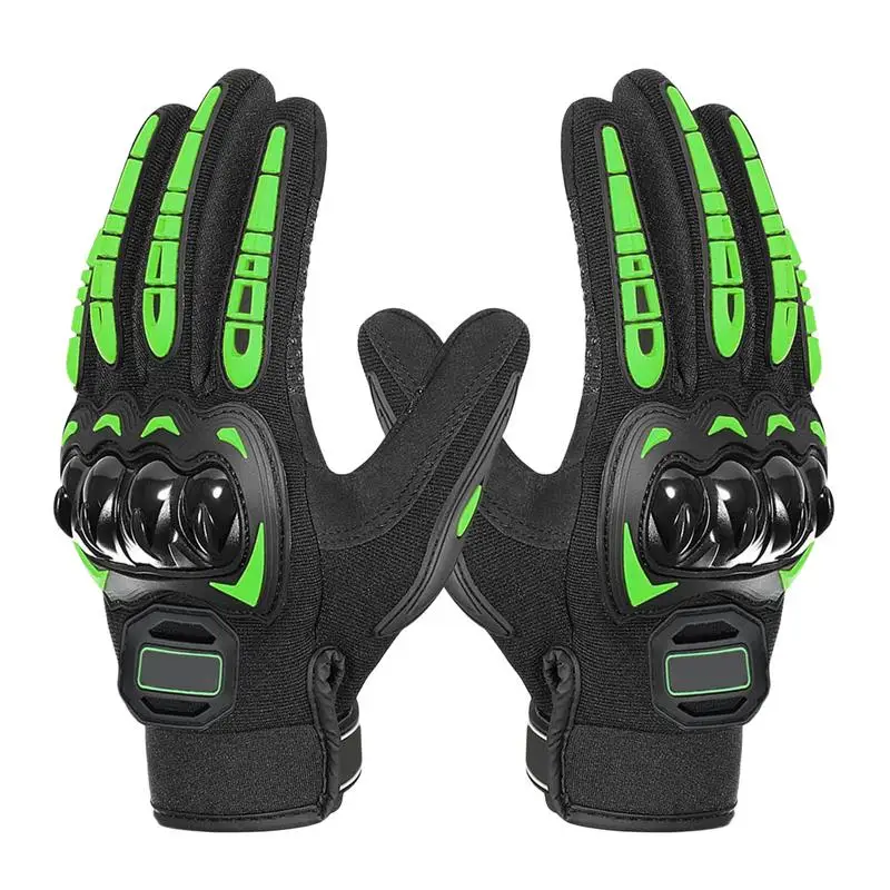 Motorcycle Riding Gloves Touchscreen Full Finger Biking Gloves For Men Hard Shell Breathable Motorcycle Accessories Powersports