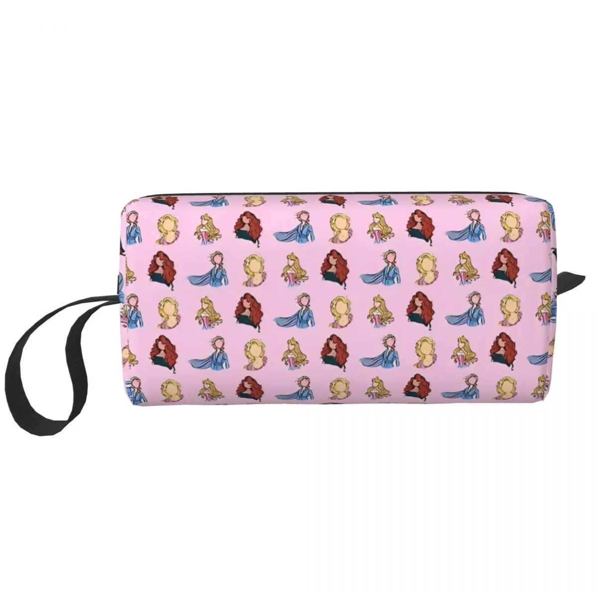 Frozen Elsa Anna Princesses Sketched Cosmetic Bag Women Makeup Bags Travel Zipper Toiletry Bag Organizer Pouch