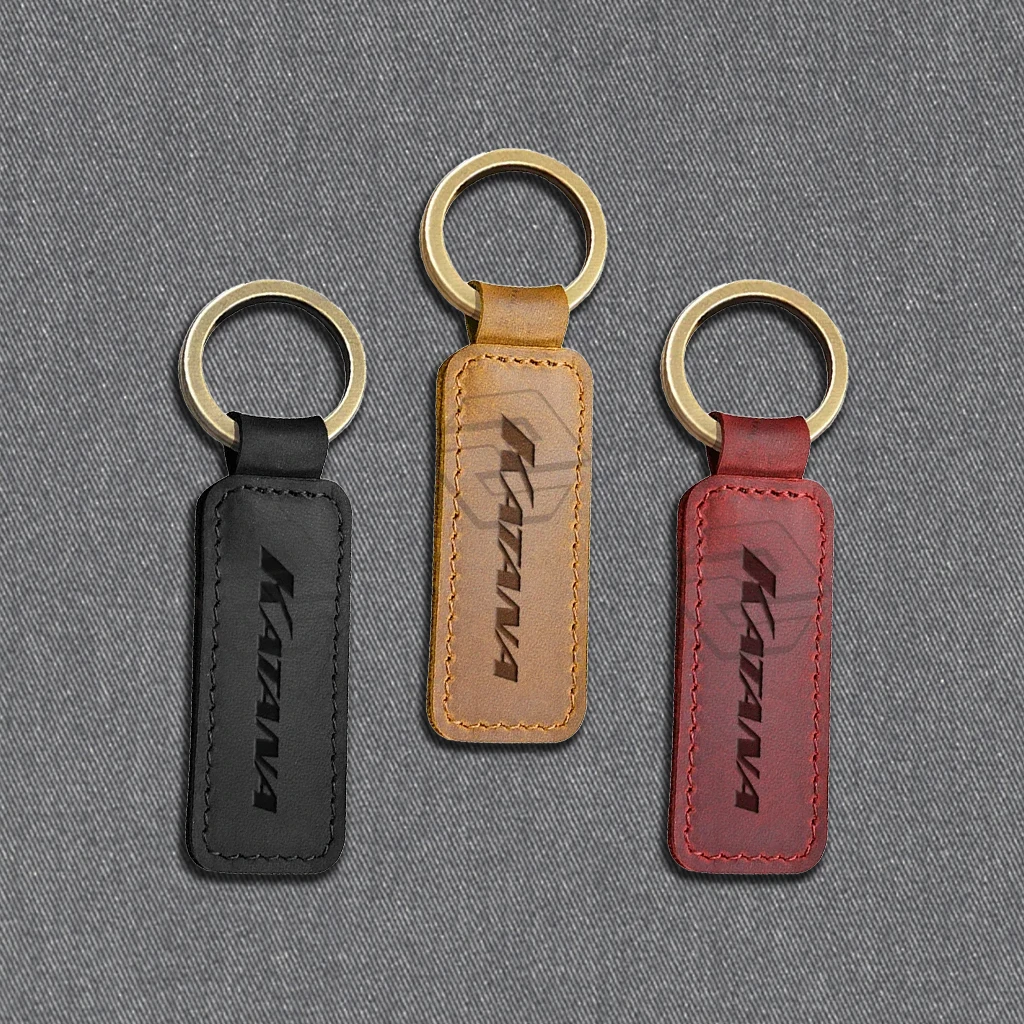 

For Suzuki KATANA 125 250 400 Key Motorcycle Leather Keychain Keychain Pendant Accessories