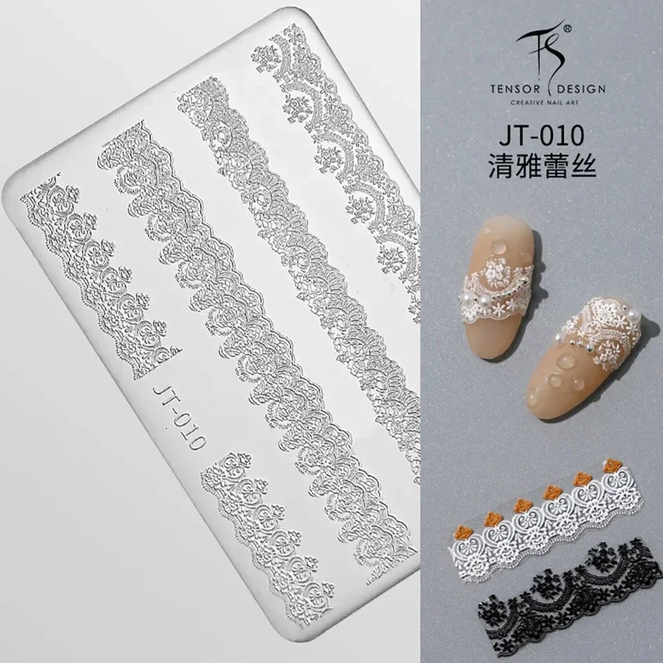 

Elegant Lace Figure Grid Bowknot Star Moon Bowknot Silicone Carving Mold Mould Nail Art Accessories Manicure Tool DIY Template