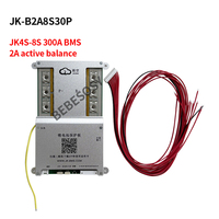 JK BMS 300A 4S 5S 6S 7S 8S Jikong Smart BMS Li-ion LiFePo4 2A Active Balance with Bluetooth APP Support LCD 12V 24V Smart BMS