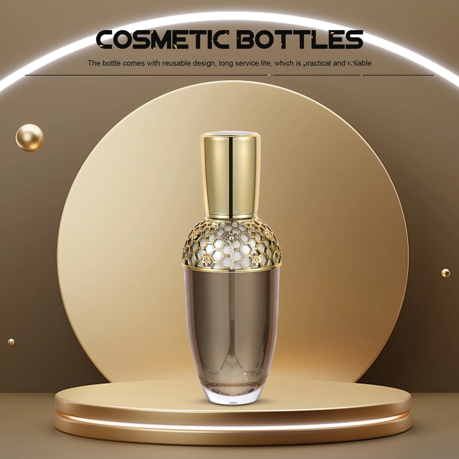 

Lotion Bottle Acrylic Travel Dispenser Refillable Shampoo Container Leakproof Body Perfume Simple Durable Portable Cosmetics