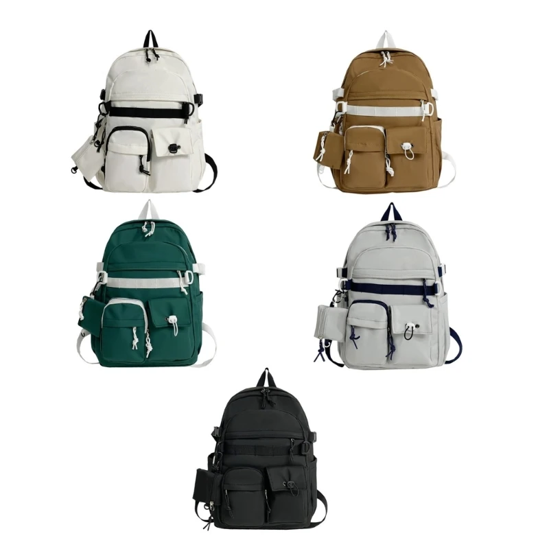 

Functional Student Backpack for Teen School Bag Large Capacity Nylon Rucksack Drop shipping