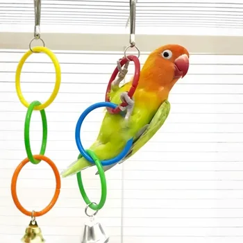 Colorful Hanging Bird Ring Toy 1