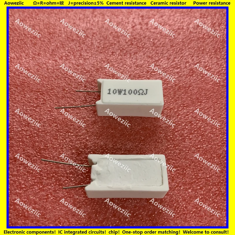 

10Pcs 10W 110R 120R 150RJ 180R 200ΩJ 220R 240R 270R 300R 330R 390R 470R 500R 510R OHM Vertical Cement Resistor ±5% RX27-5 SQM