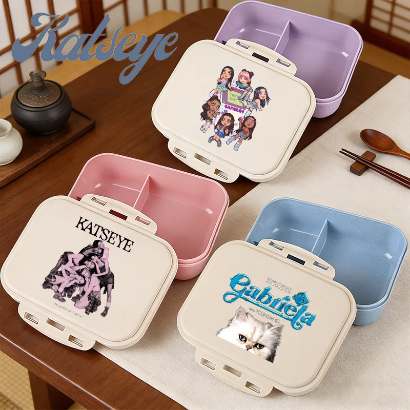 

Ланч-бокс Katseye Bento с популярным K-pop принтом, контейнеры для хранения еды, школьный ланчбокс для пикника, термоконтейнеры для еды, подарок на день рождения для девочек