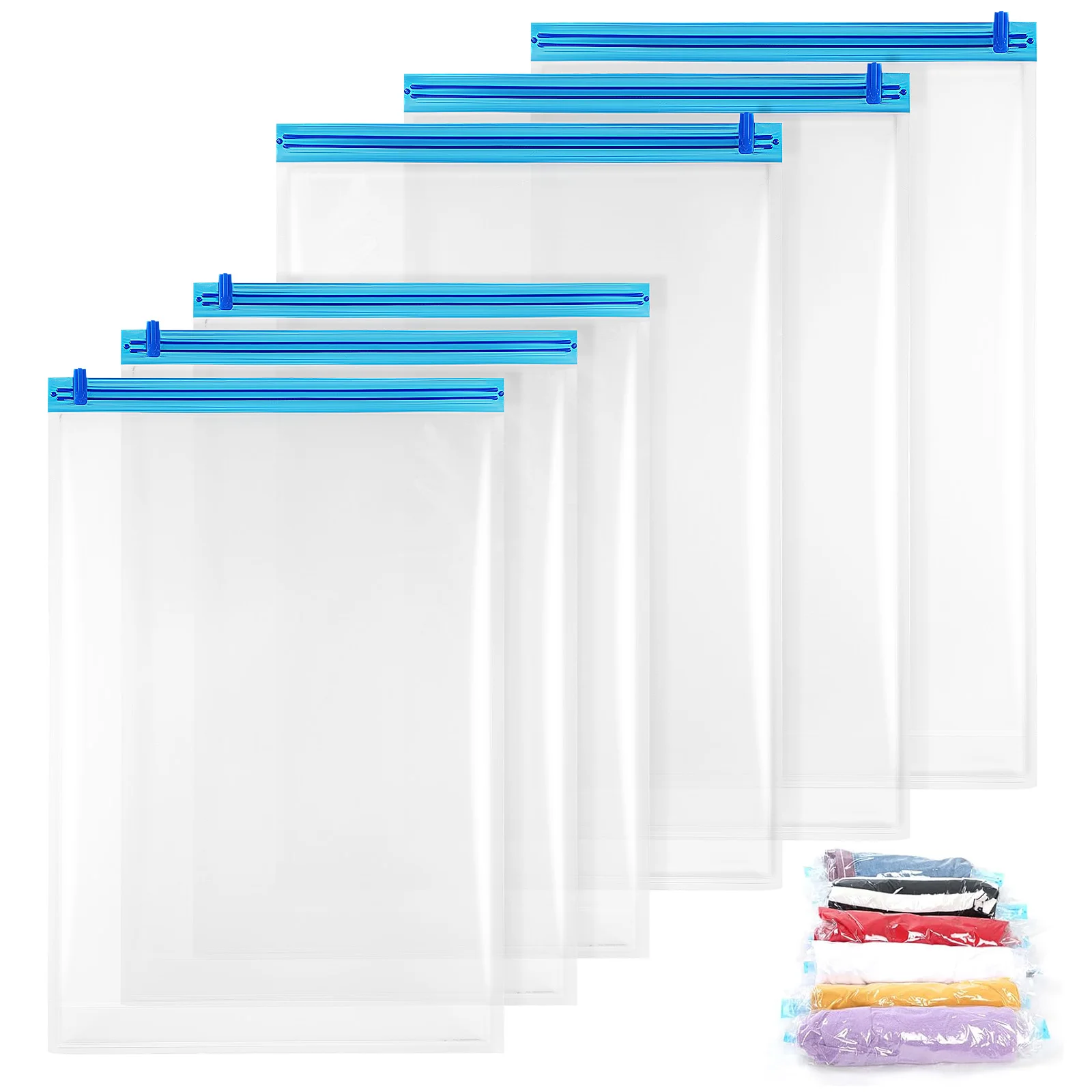 

12 Pcs Compression Bags 40x60cm 50x70cm Vacuum Sealed Travel Storage Space Saver Packing ganizers For Clothing