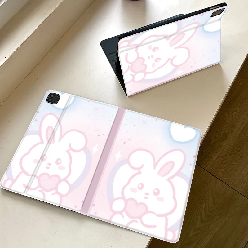 

Чехол для планшета Shining Heart с розовым кроликом для iPad Pro 10/11 дюймов 2020/6-го/7-го/8-го поколения/Air 3-го/Air 4-го/9-го поколения/Air 5-го поколения 2022/Air11
