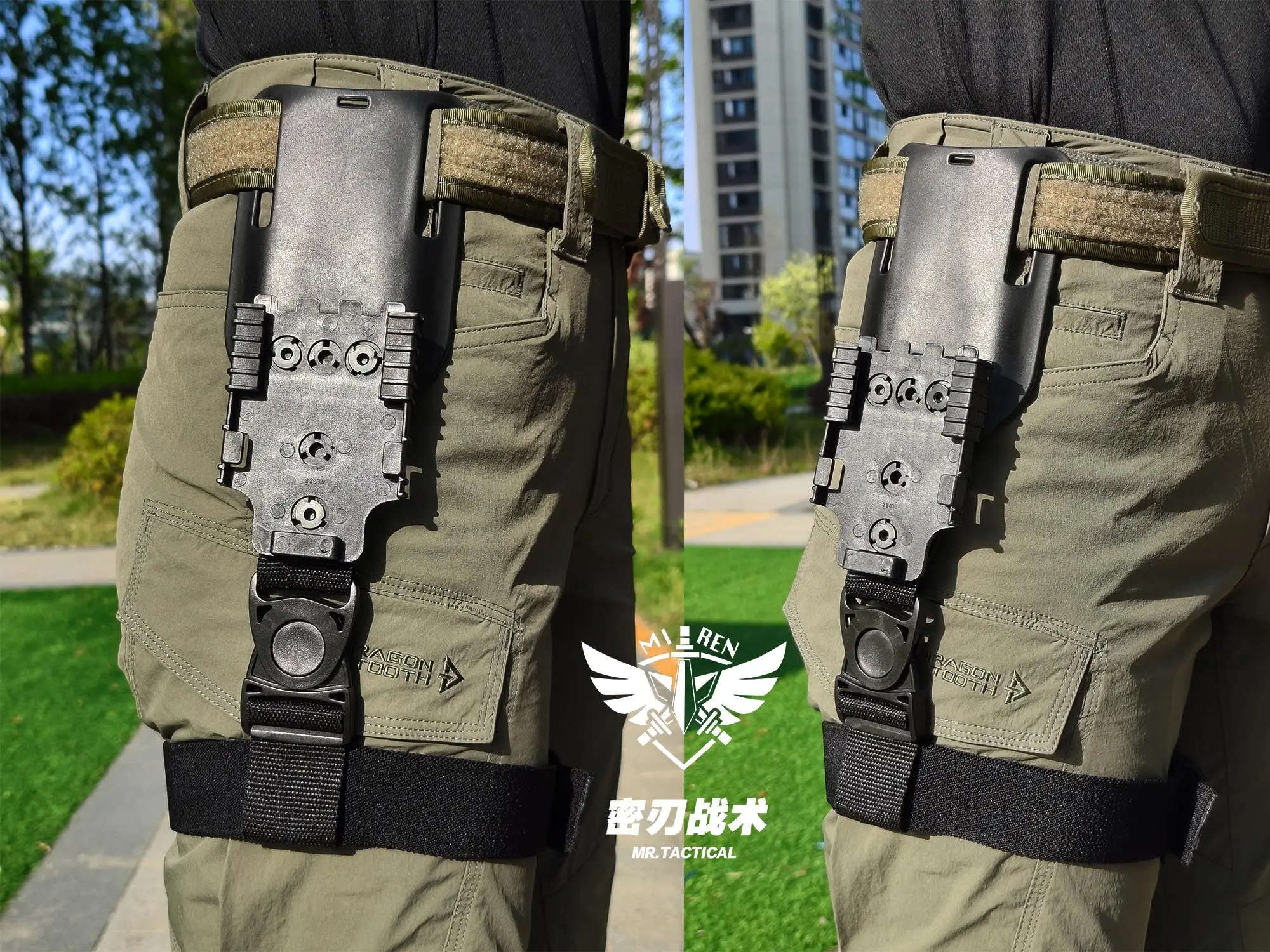 Placa táctica de cintura con correas de pierna liberación rápida - imagen 2