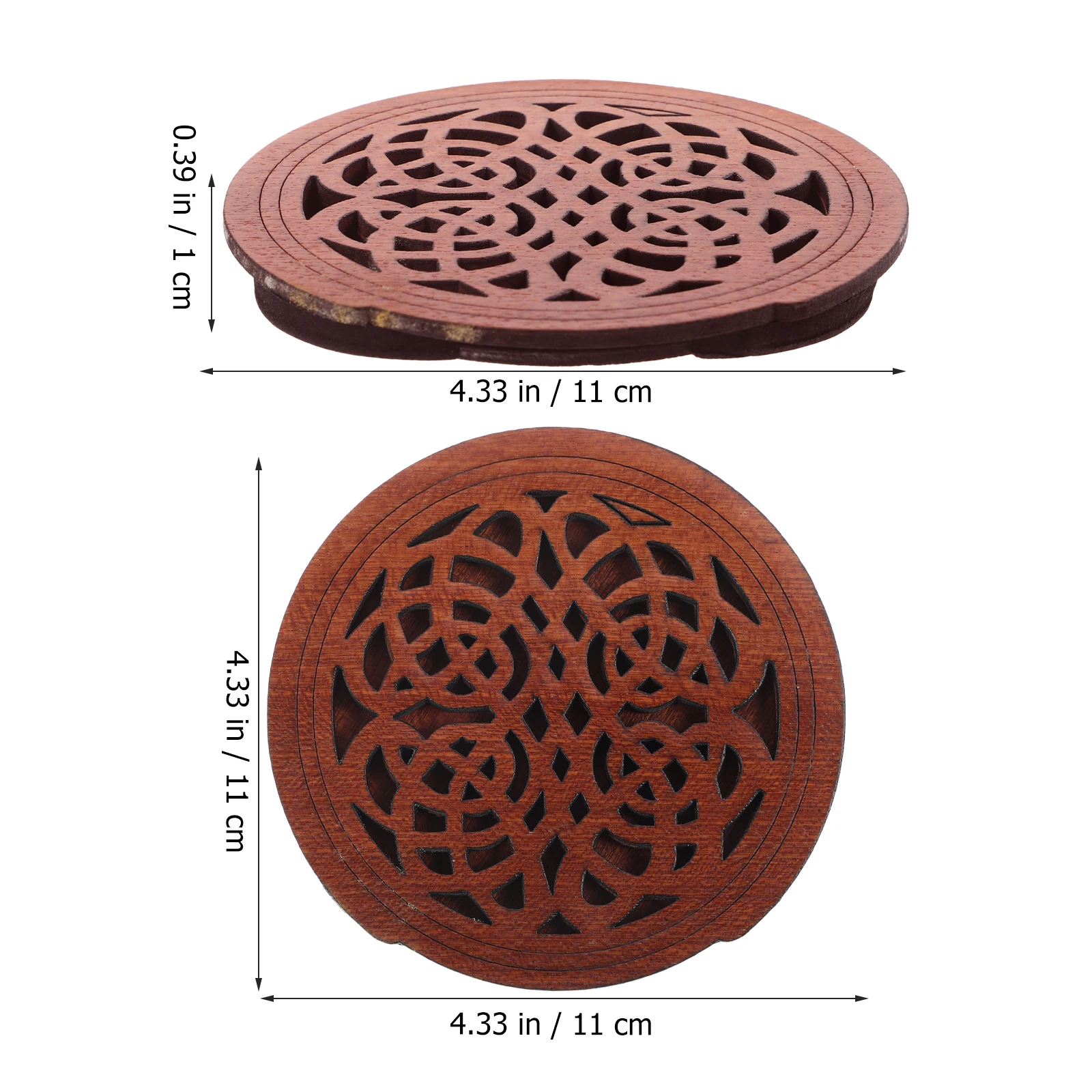 

Guitar Wooden Soundhole Cover Deep Wood Color Wear Resistant Reusable Acoustic Guitar Accessories