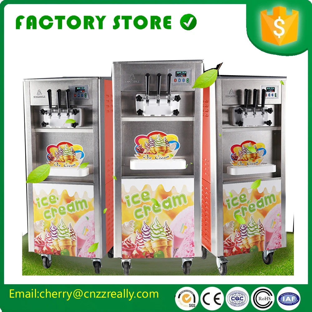 Cpacity 35-45L/H  free shipping by sea Vertical stainless steel taylor rainbow soft serve ice cream machine malaysia commercial